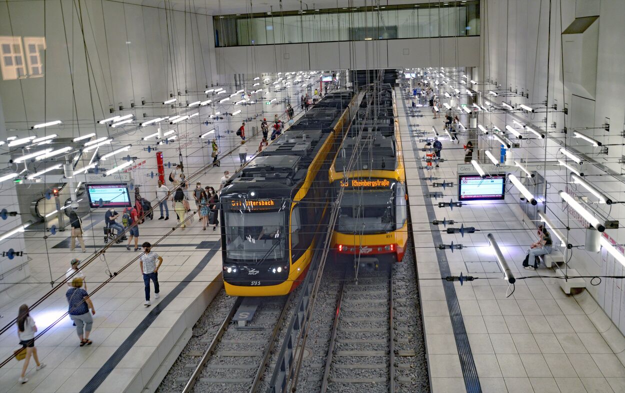 Stadtbahn Karlsruhe Innenstadttunnel und Tunnelrampen