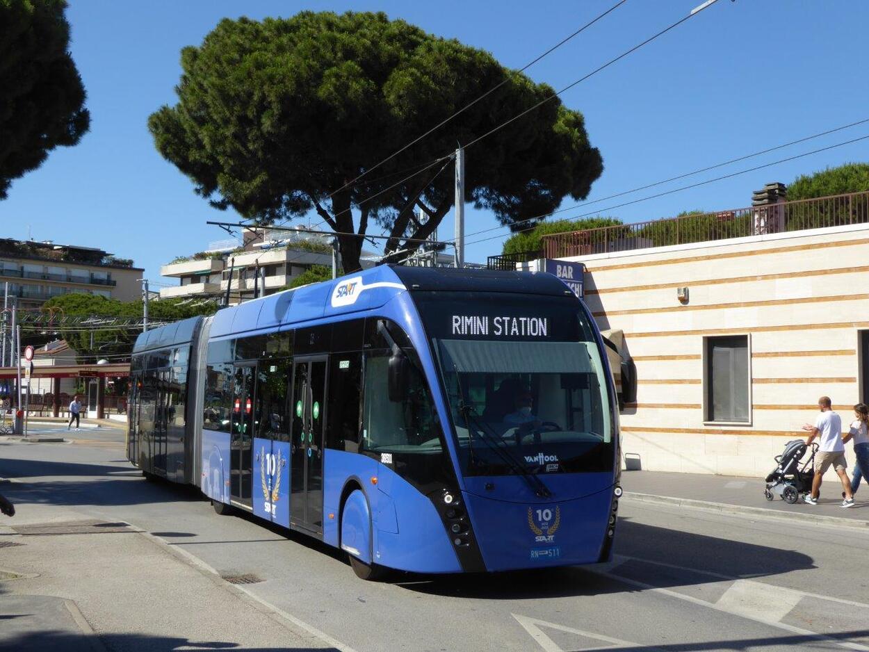 Metromare Rimini - Riccione | Express trolleybus line - the new one