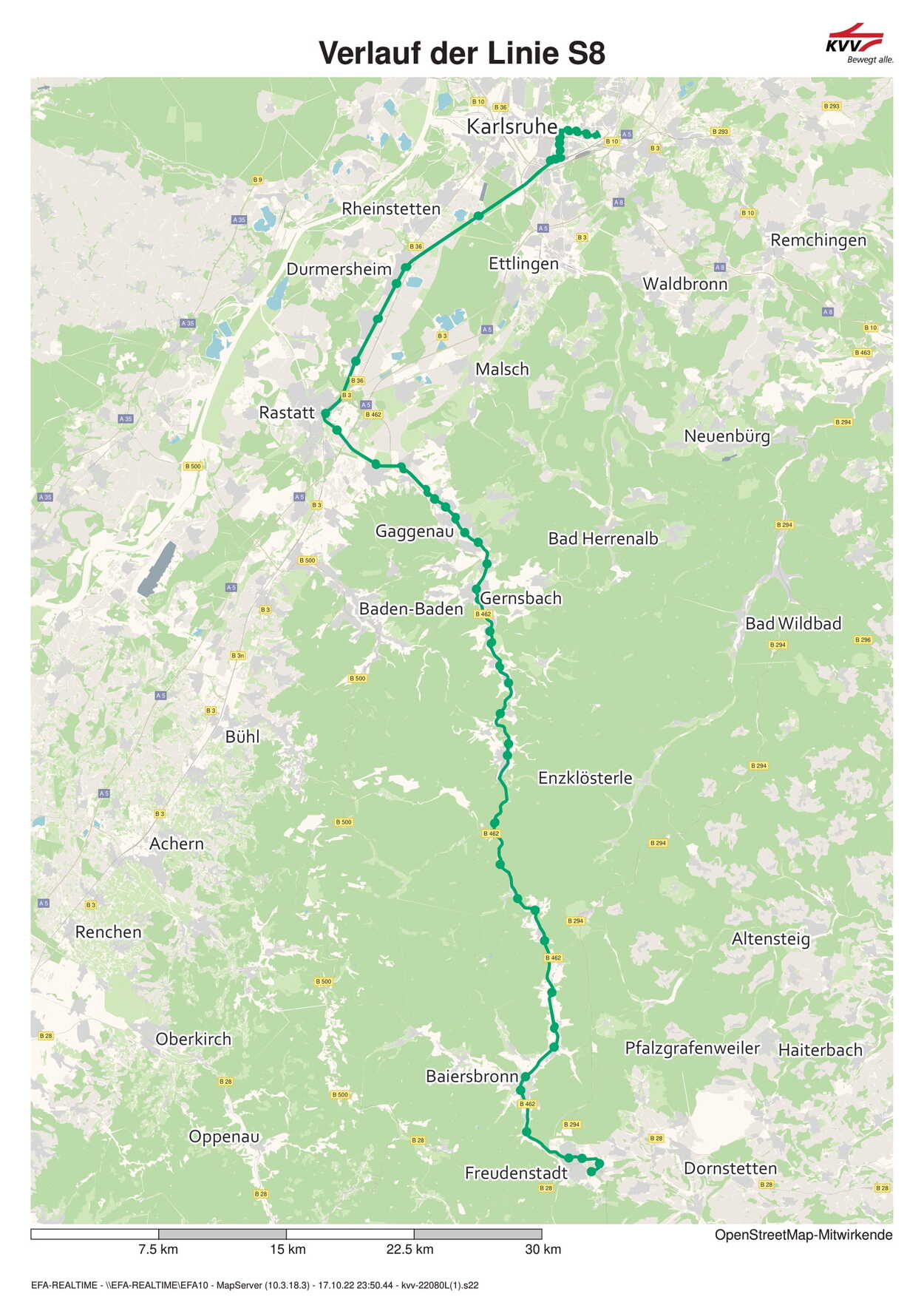 Plan Murgtalbahn S8