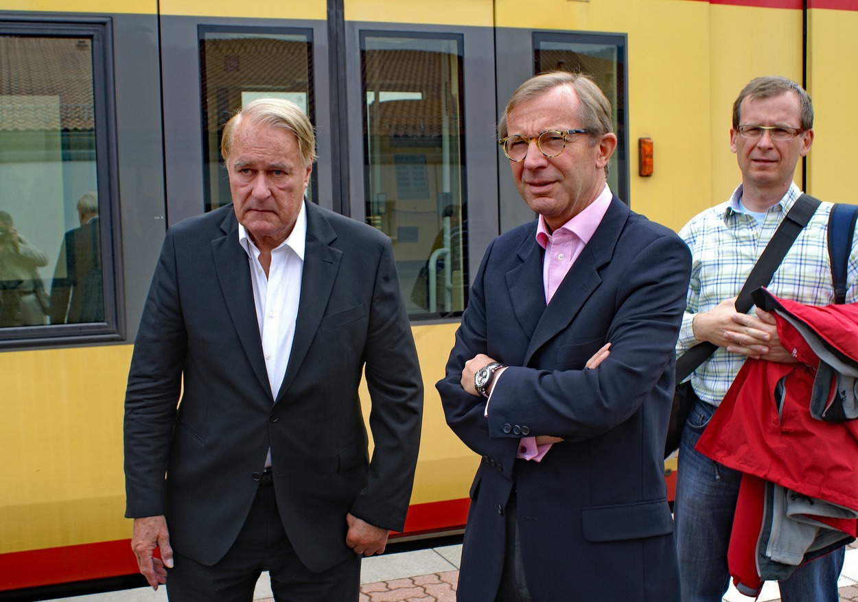 Exkursion Karlsruhe 2010 mit Dr. Wilfried Haslauer Verkehrslandesrat, heute Landeshauptmann von Salzburg