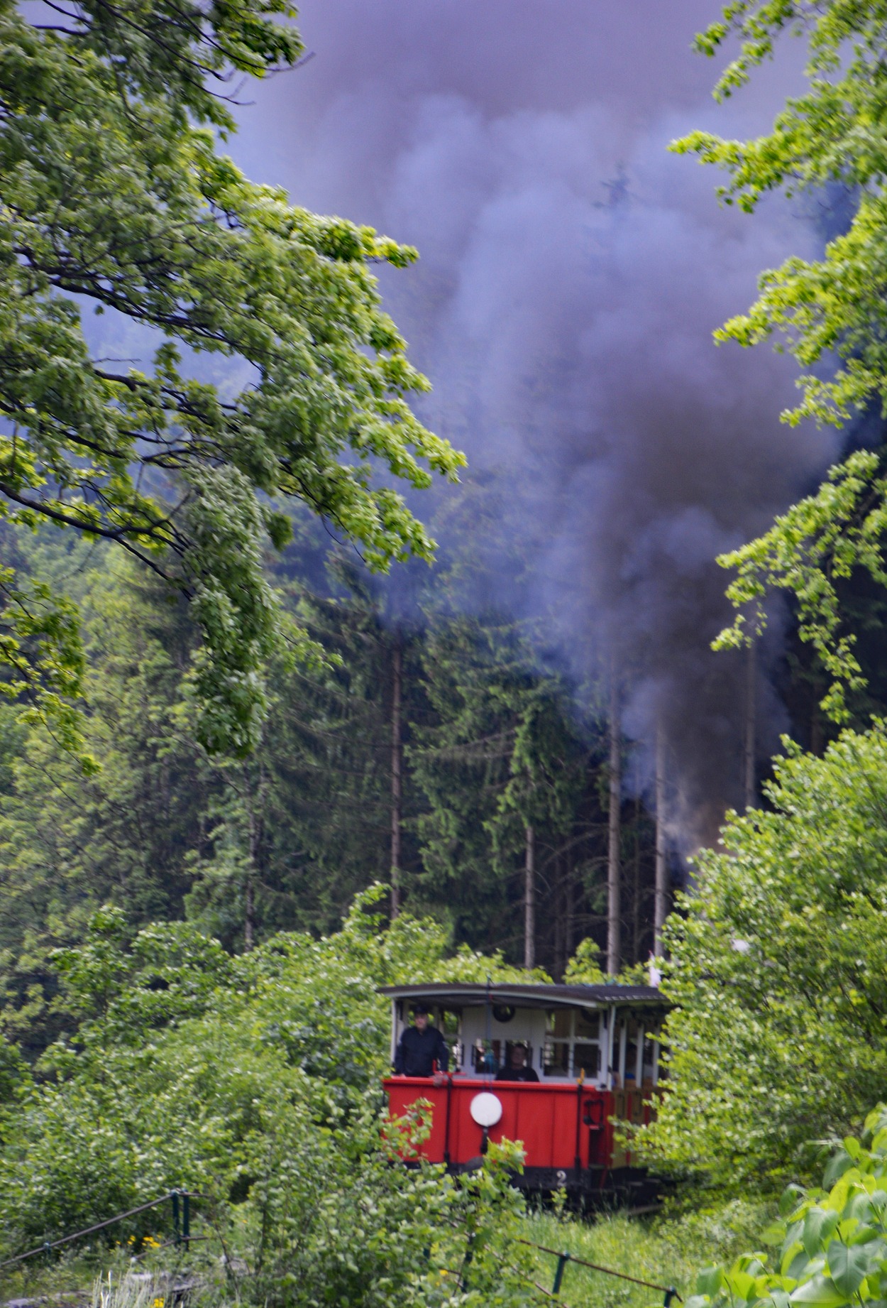 Achenseebahn auf der Steilstrecke