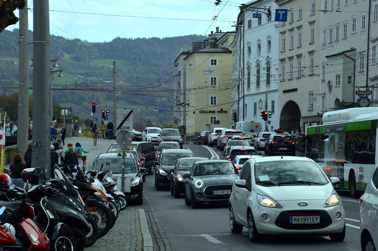 Stau in der Stadt Salzburg