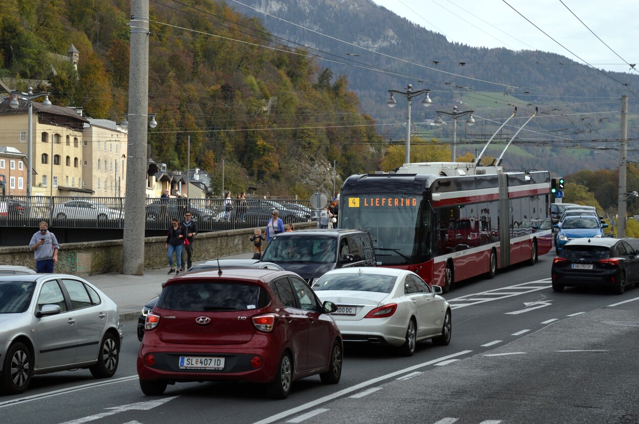 Stau in der Stadt Salzburg