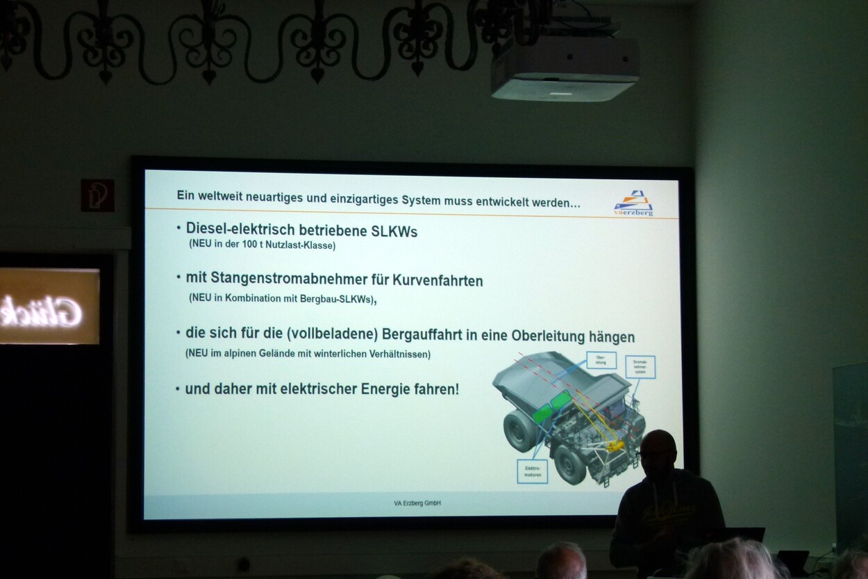 Güter-Trolley System auf dem steirischen Erzberg