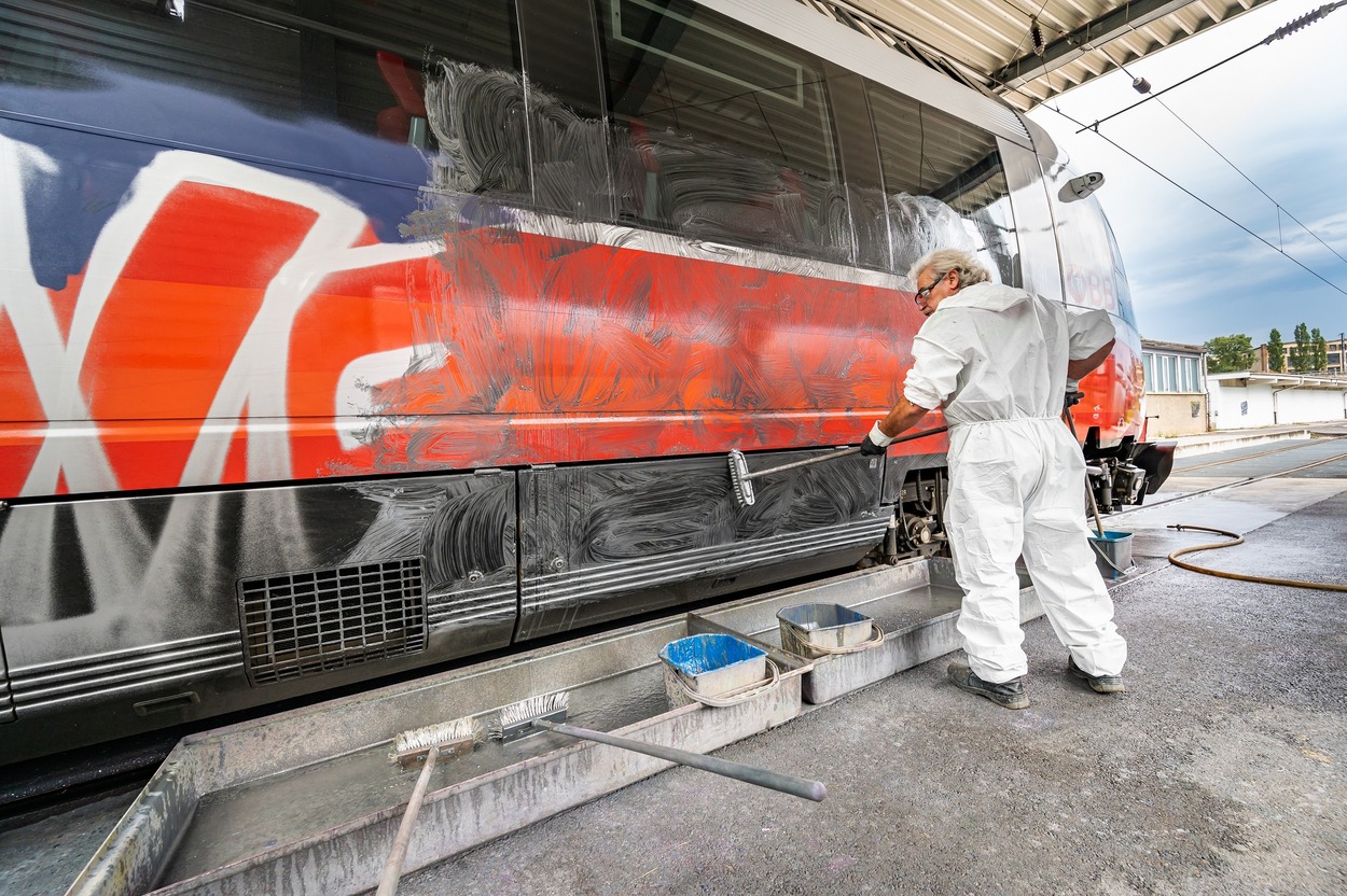 ÖBB erfolgreich im Kampf gegen Graffiti-Sprayer