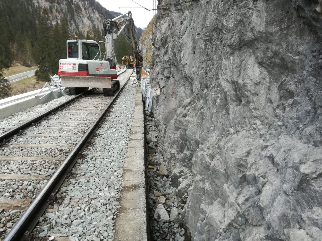 Bahnbauarbeiten an der Außerfernbahnstrecke