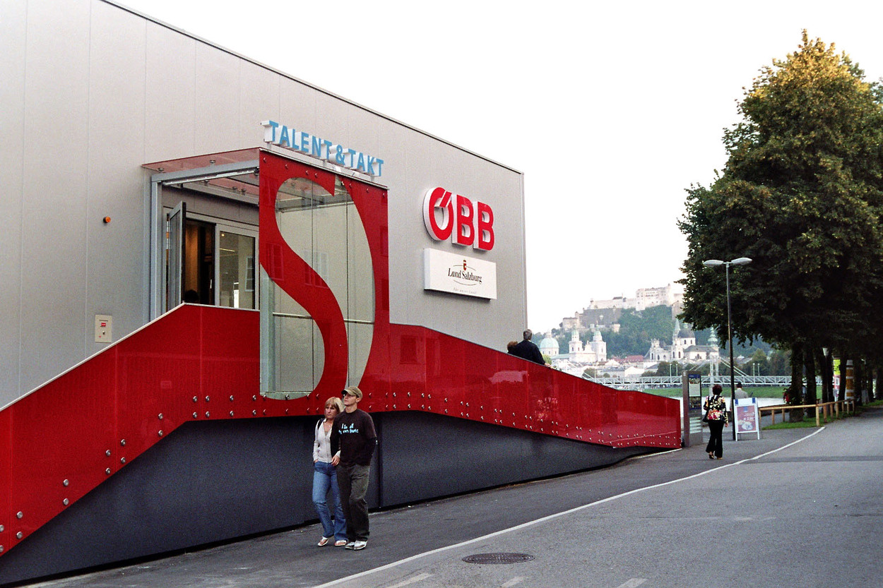 Info-Box S-Bahn Salzburg Mülln Salzach-Kai 