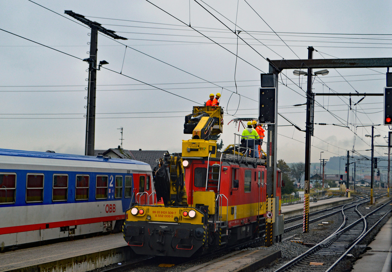 Fahrleitungsbau Bahnhof Steindorf