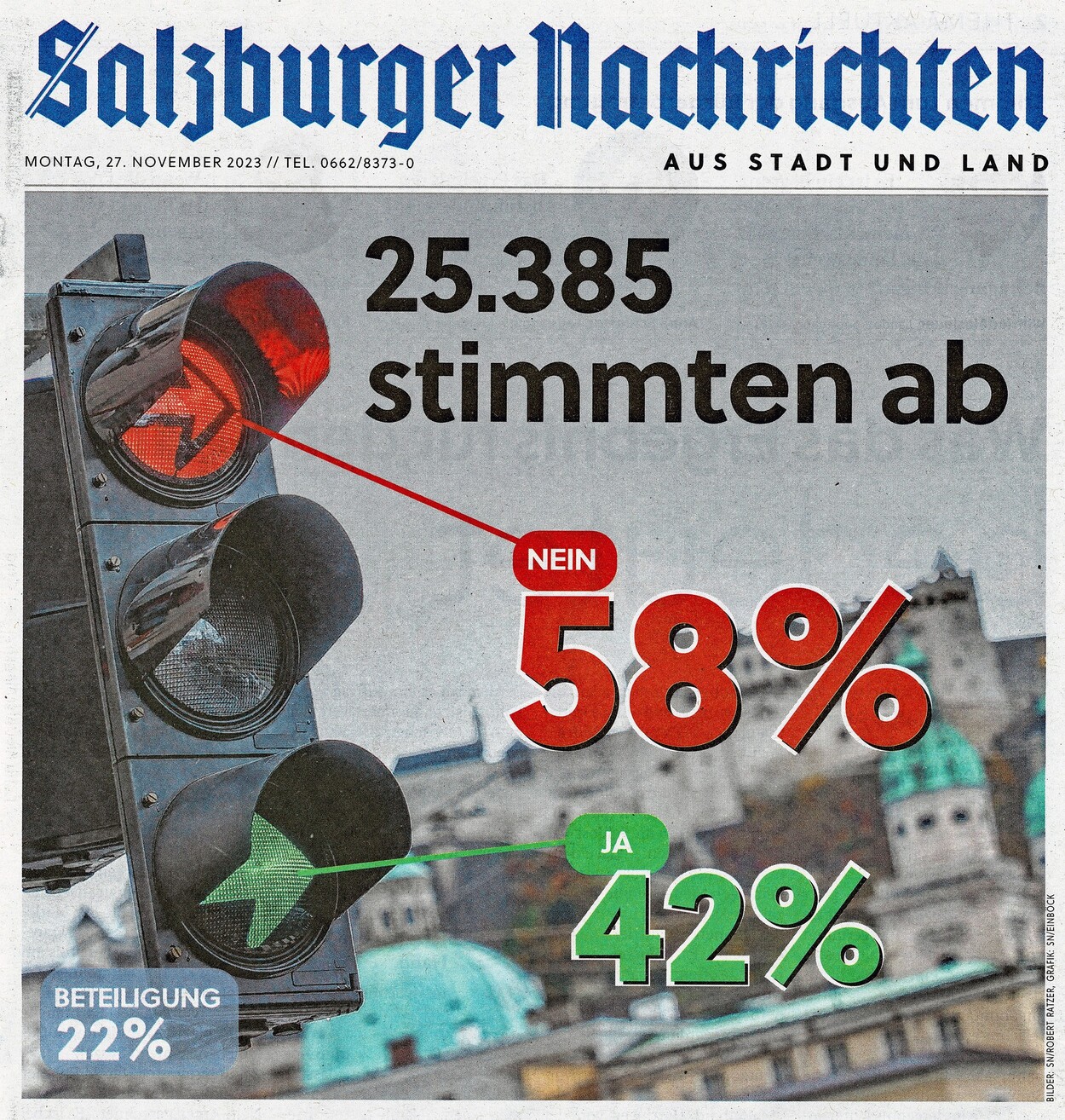 Zeitungsartikel Ergebnis Bürgerbefragung S-Link 26.11.2023