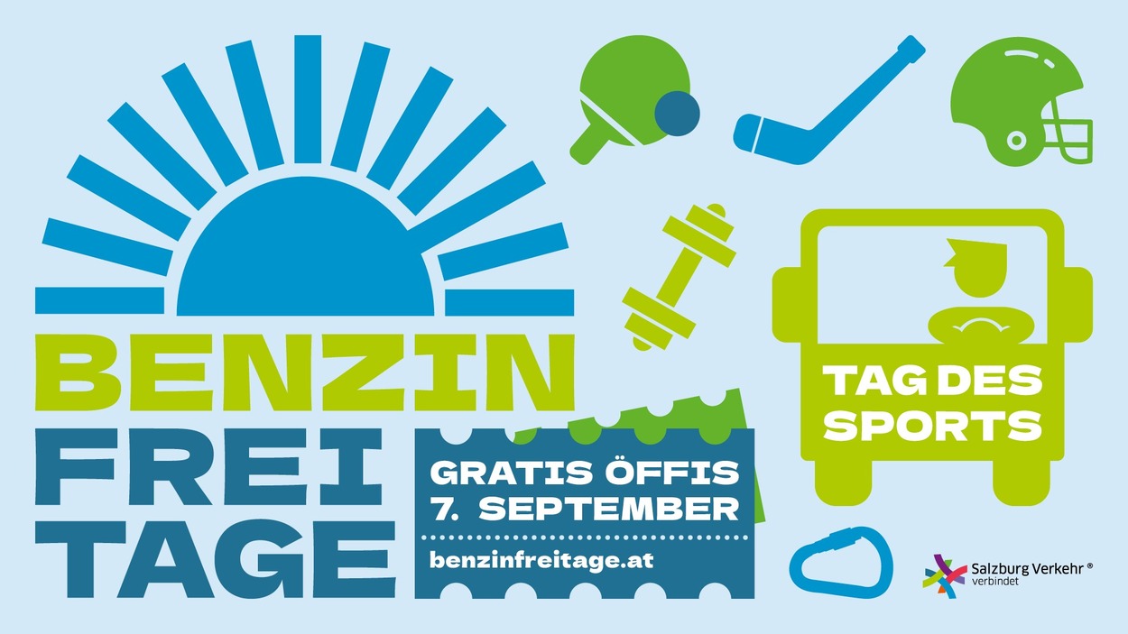 Gratis-Öffis am Tag des Sports & zum Salzburger Rupertikirtag: Sechs Benzinfrei-Tage im September