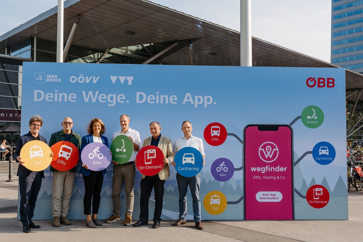 ÖBB: wegfinder App wird zentrale Plattform für multimodale Mobilität in Tirol und Oberösterreich