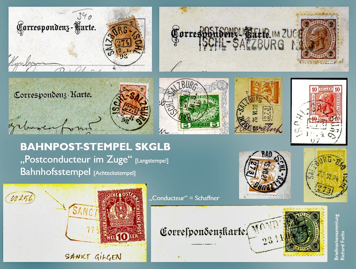 Collage Bahnpoststempel SKGLB