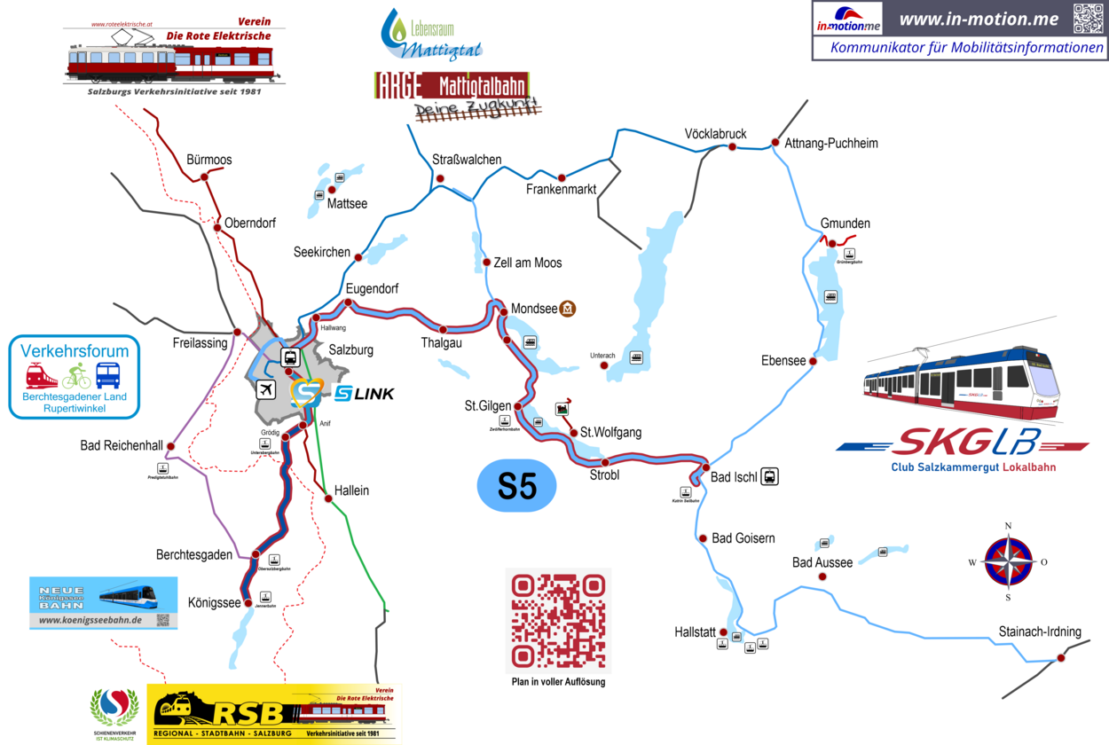 Linienverlaufsplan "Neue Ischlerbahn" - SKGLB