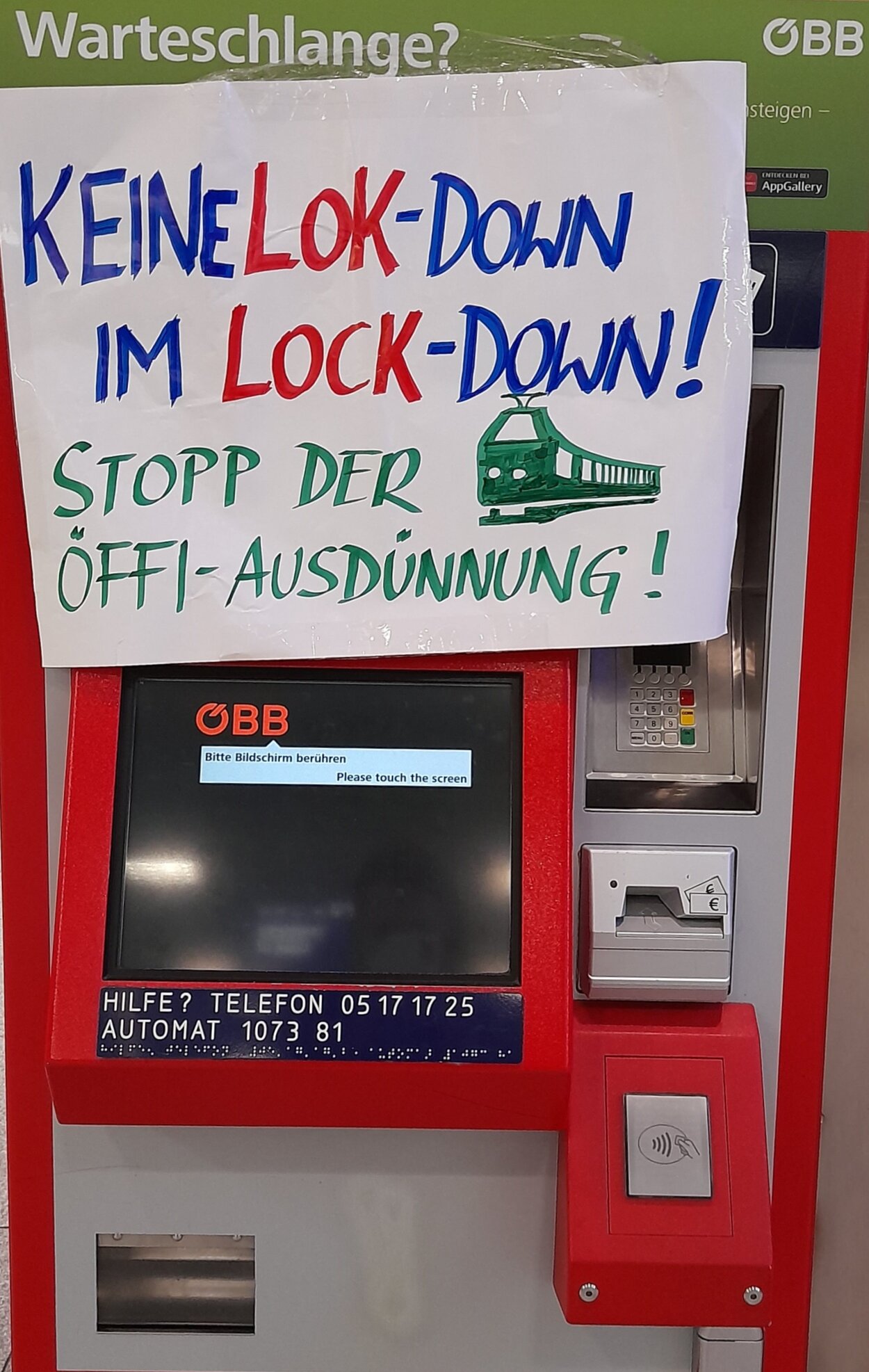 "Keine Lok down im Lockdown!": Stopp der Öffi-Ausdünnung