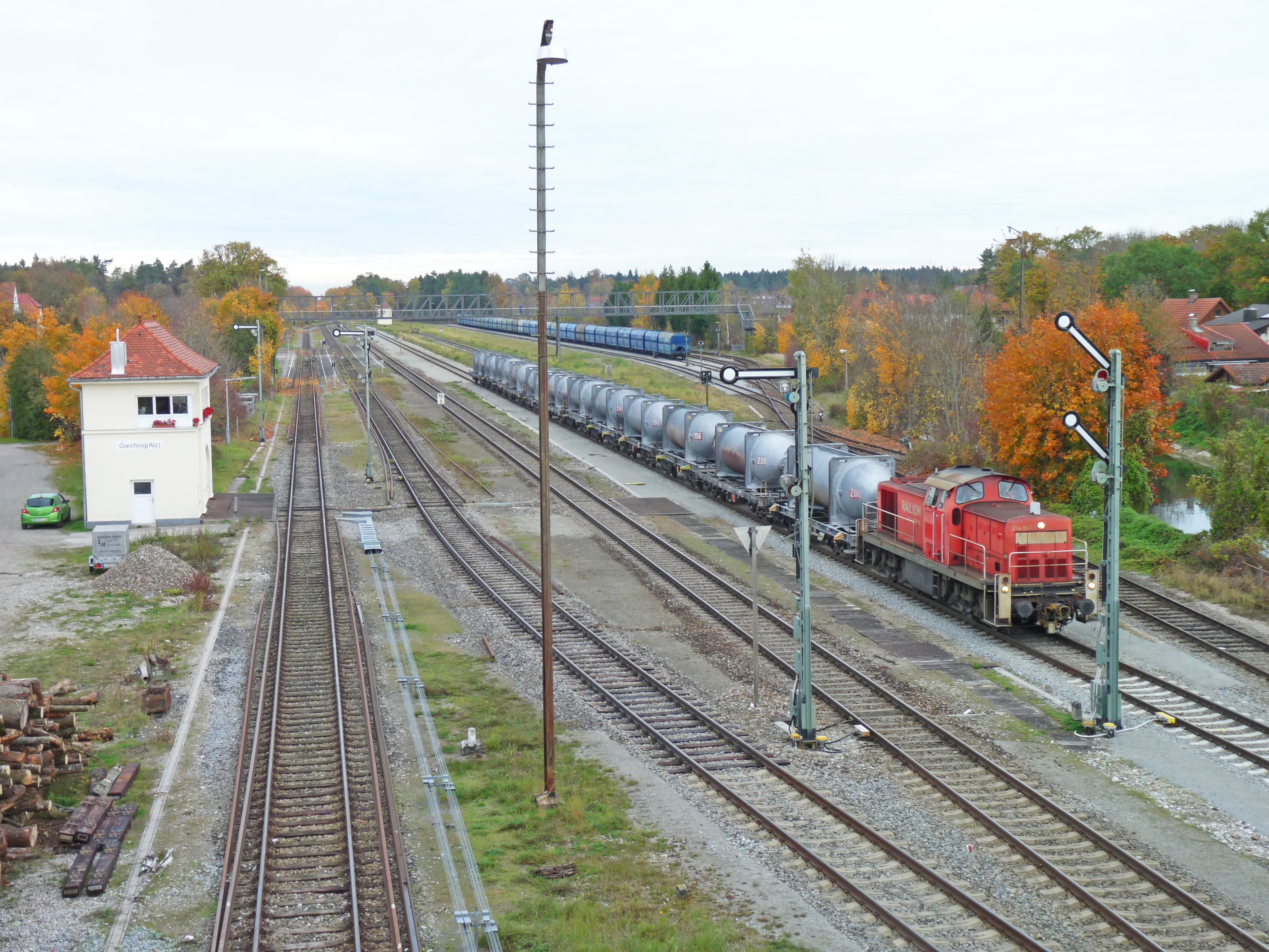 Umbauarbeiten im Bahnhof Garching/Alz